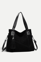 Zélie | Tassel Patchwork Velvet Shoulder Bag