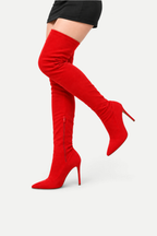 Séverine | Suede Over-the-Knee Stiletto Boots