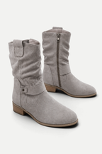 Viviana | Suede Pointed-Toe Mid-Calf Boots