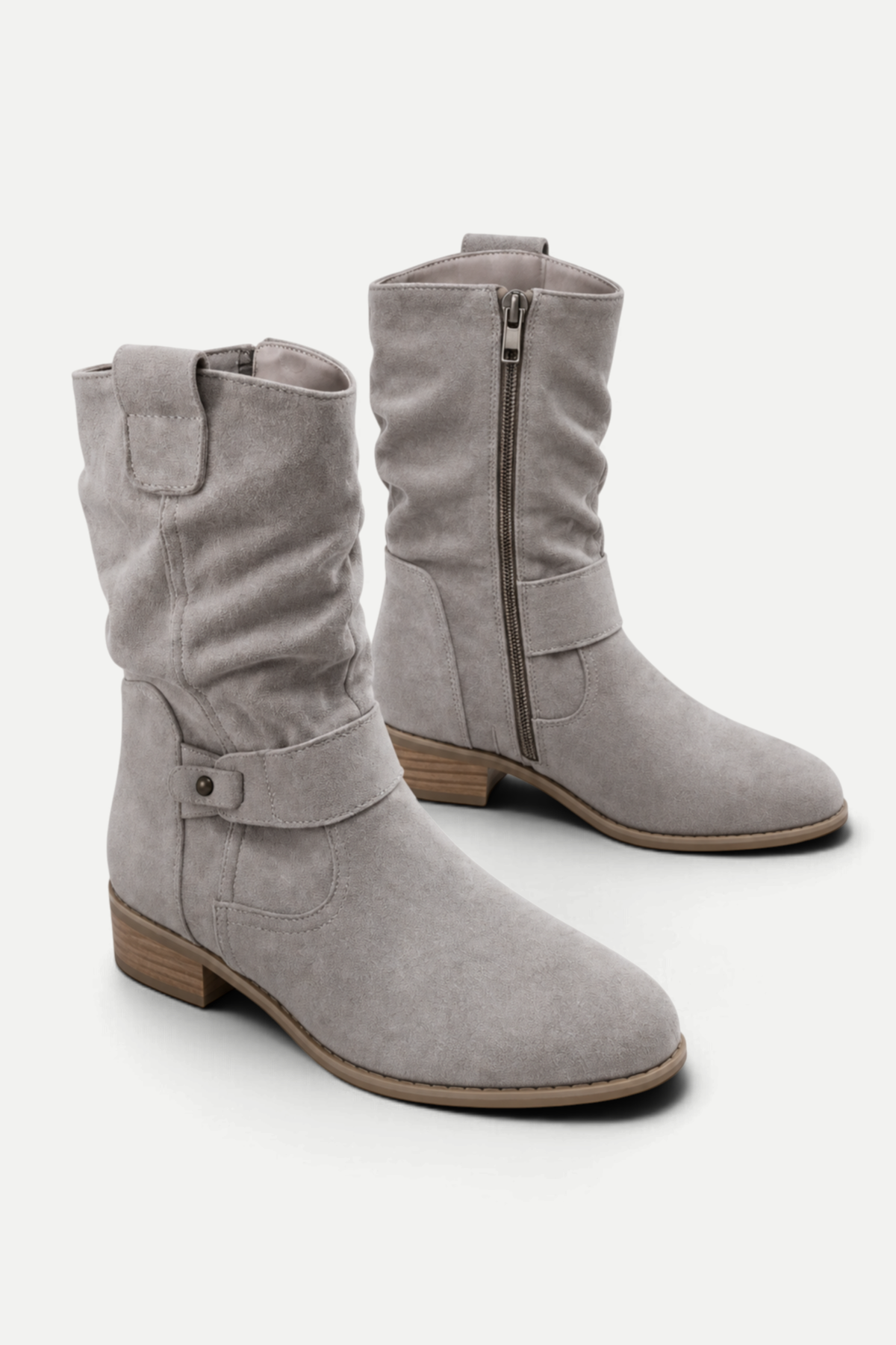 Viviana | Suede Pointed-Toe Mid-Calf Boots