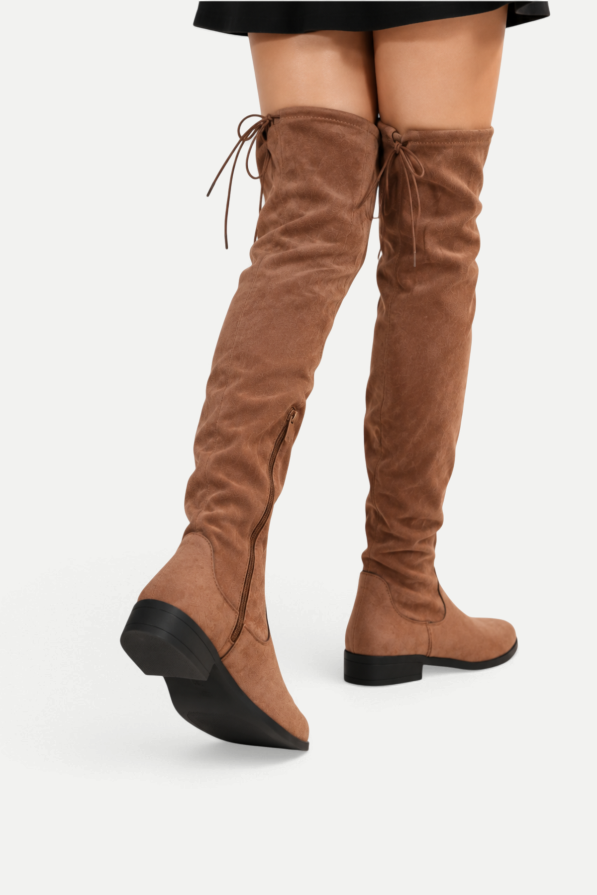 Zorélia | Suede Over-the-Knee Low Heel Boots