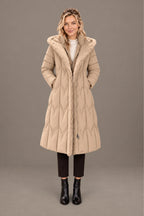 Claudine | Quilted Belted Hooded Winter Coat