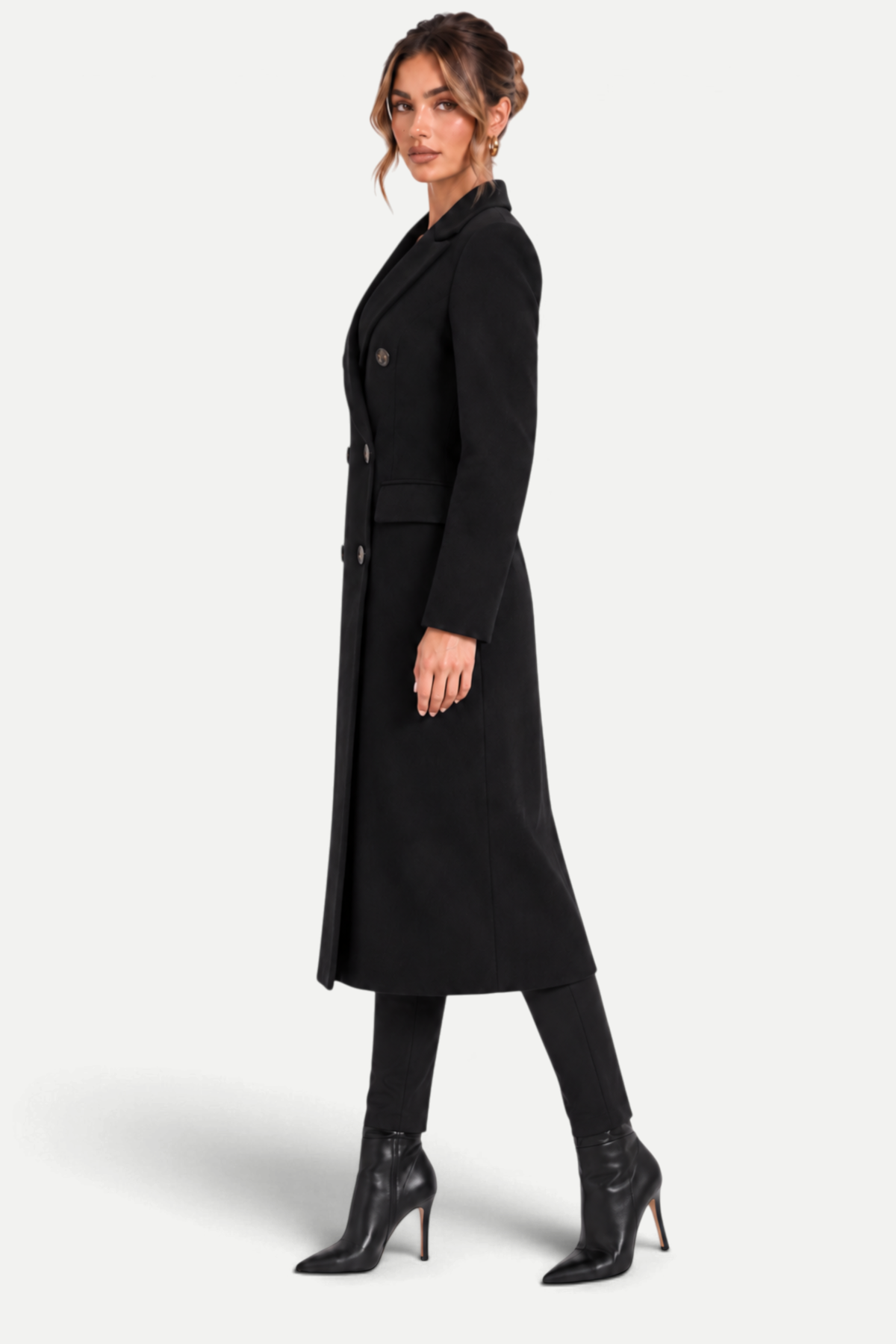 Ottilie | Double-Breasted Lapel Long Coat