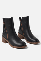 Amélie | Retro Ankle Boots with Block Heel