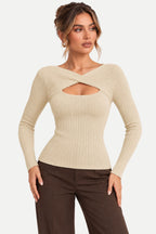 Marisol | Crossover Cutout Ribbed Top