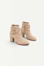 Cressida | Double-Buckle Heeled Ankle Boots