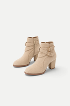Cressida | Double-Buckle Heeled Ankle Boots