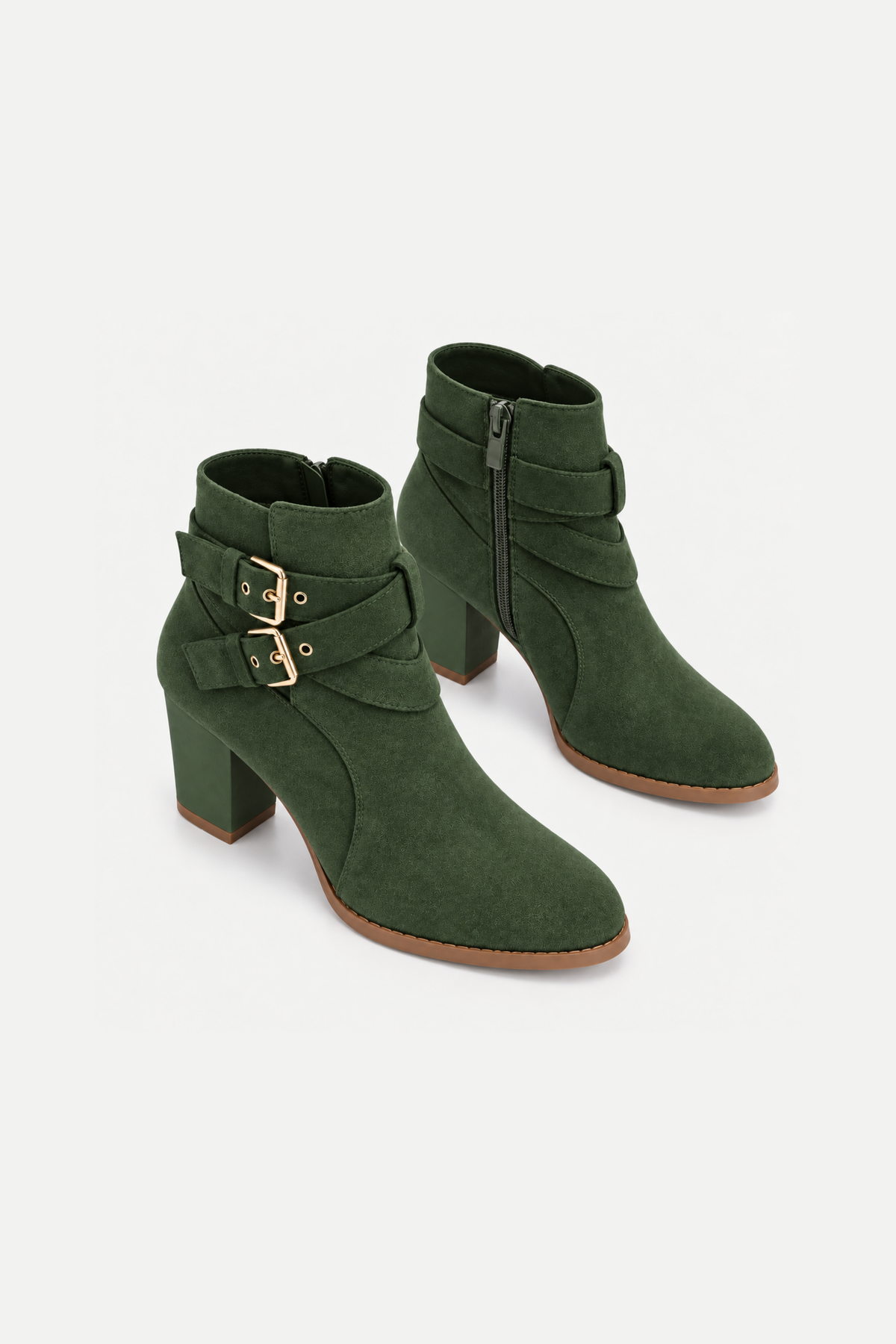 Cressida | Double-Buckle Heeled Ankle Boots