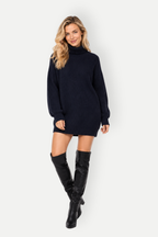 Aveline | Ribbed Longline Turtleneck Sweater