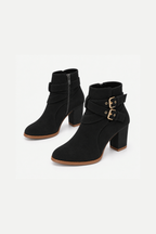 Cressida | Double-Buckle Heeled Ankle Boots