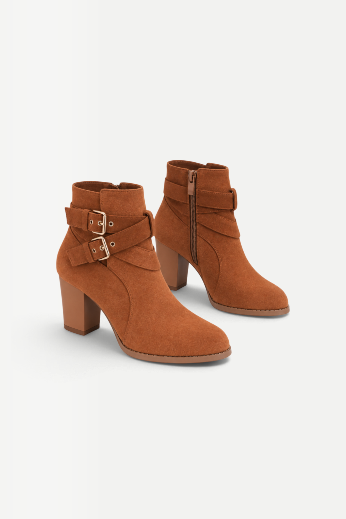 Cressida | Double-Buckle Heeled Ankle Boots