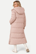 Celeste | Long Hooded Padded Coat with Pockets