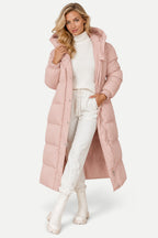 Celeste | Long Hooded Padded Coat with Pockets