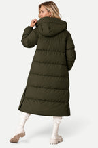 Celeste | Long Hooded Padded Coat with Pockets