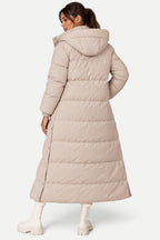 Celeste | Long Hooded Padded Coat with Pockets