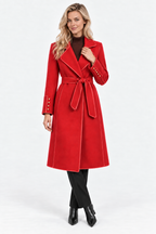 Marivelle | Belted Piped Long Coat