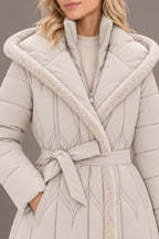Claudine | Quilted Belted Hooded Winter Coat