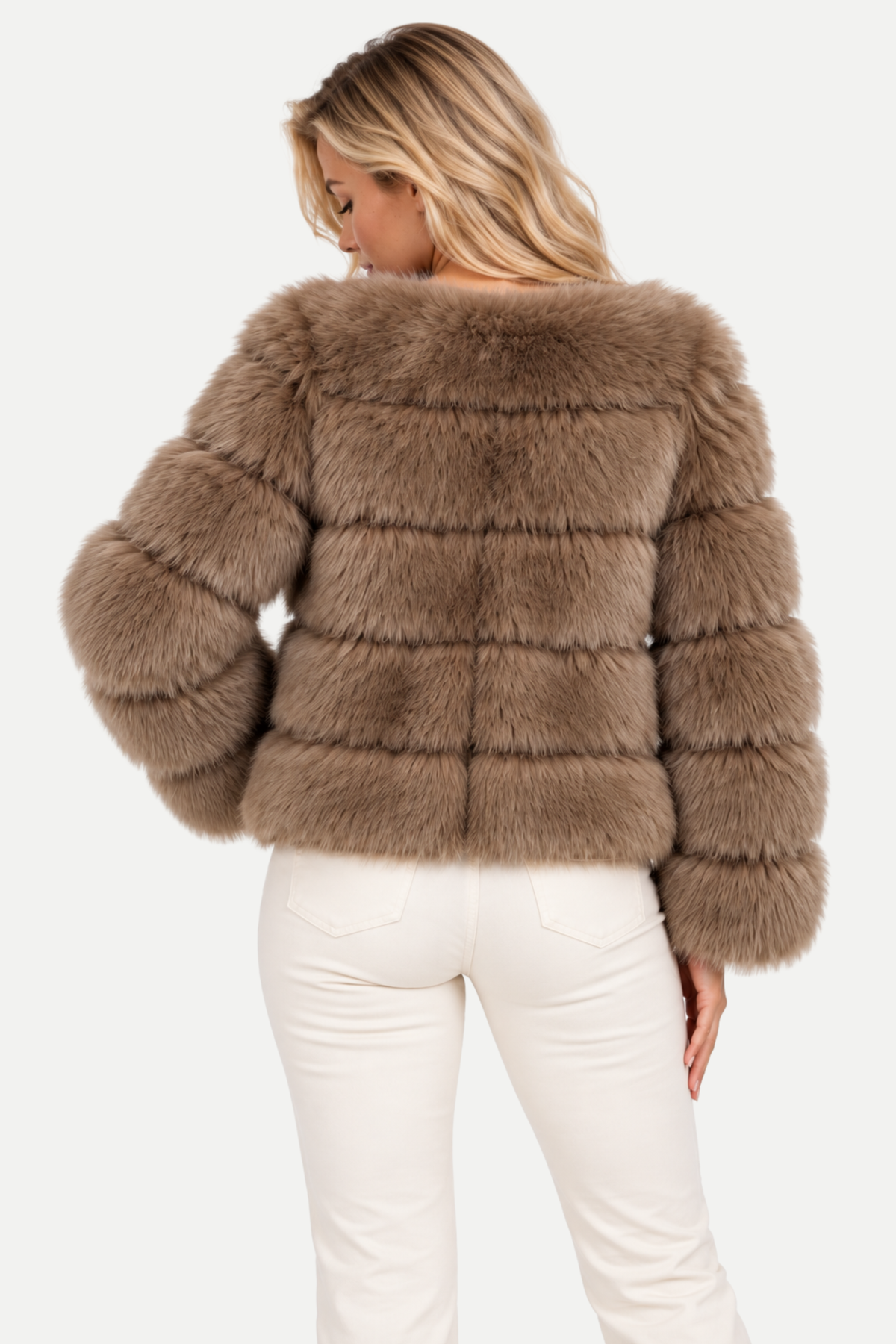 Violetta | Short Faux Fur Panelled Jacket