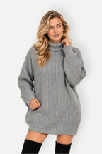 Aveline | Ribbed Longline Turtleneck Sweater