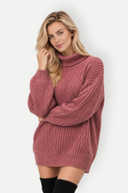 Aveline | Ribbed Longline Turtleneck Sweater