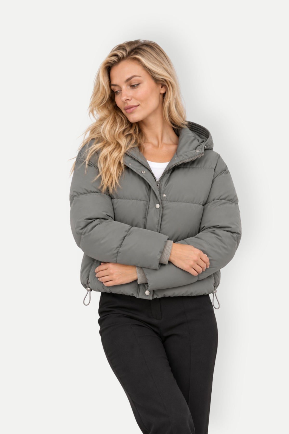 Freya | Women's Hooded Cropped Puffer Jacket