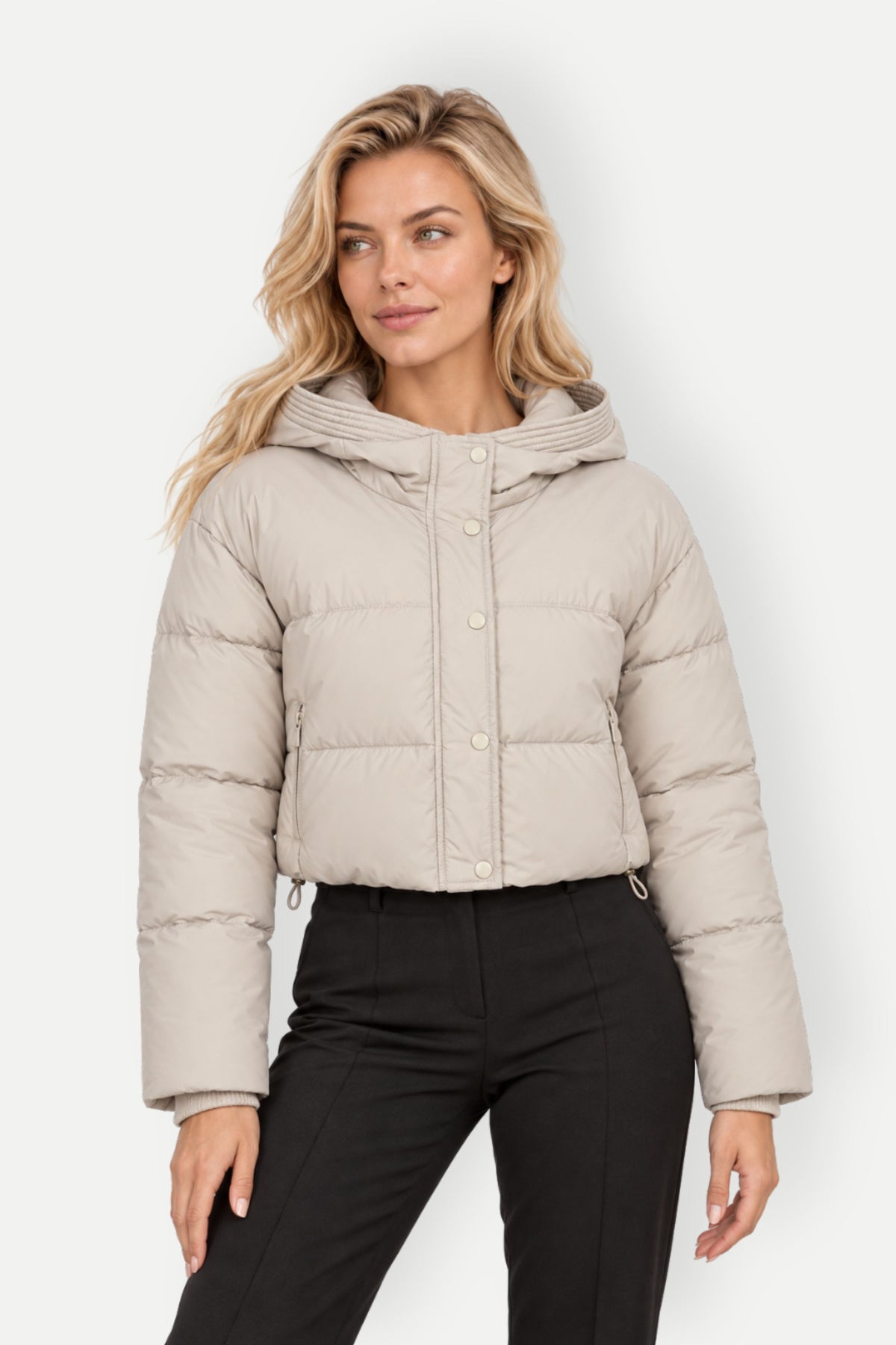 Freya | Women's Hooded Cropped Puffer Jacket