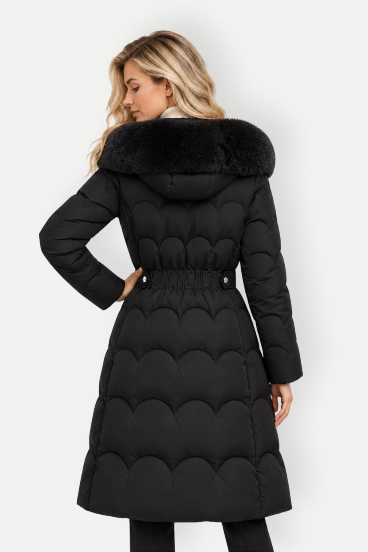 Margaux | Fur Collar Long Puffer Jacket