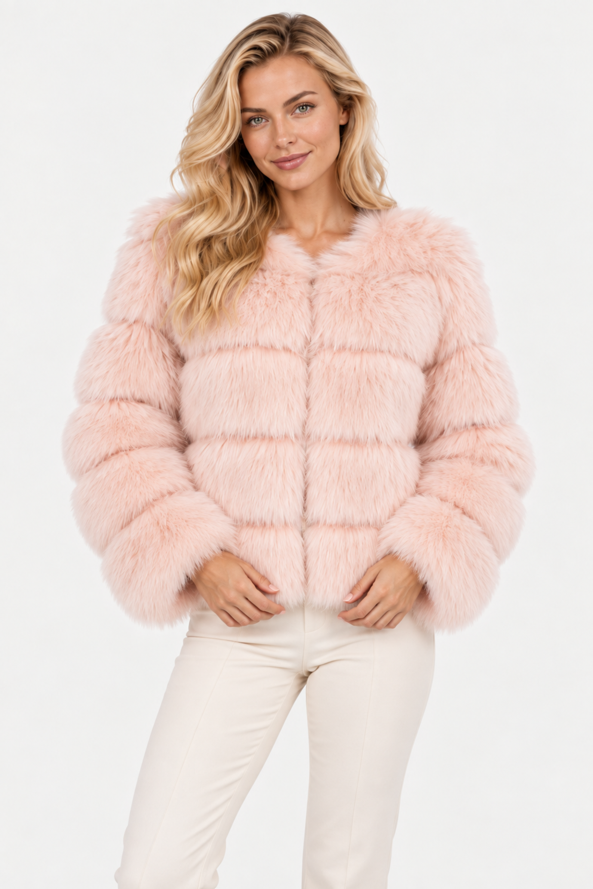 Violetta | Short Faux Fur Panelled Jacket