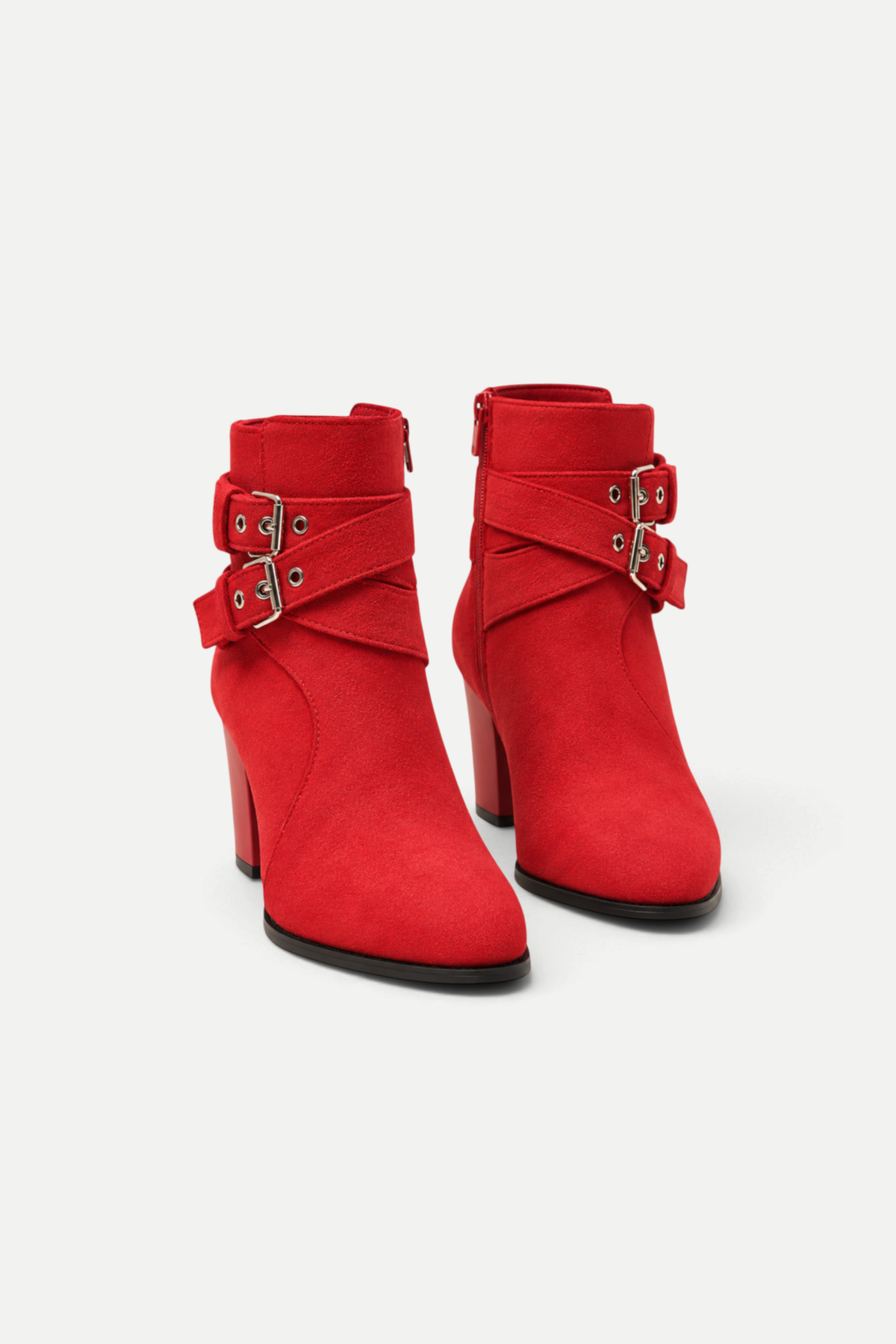 Cressida | Double-Buckle Heeled Ankle Boots