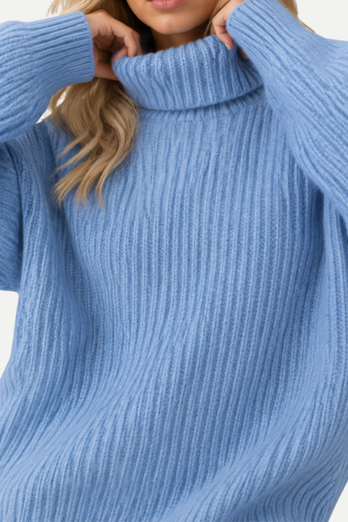 Aveline | Ribbed Longline Turtleneck Sweater