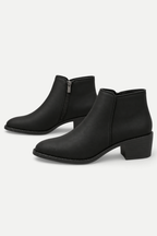 Zephyrelle | Pointed Toe Low Heel Ankle Boots