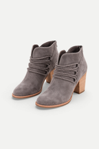 Aurevienne | Braided Strap Chunky Heel Ankle Boots