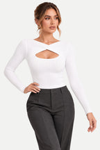 Marisol | Crossover Cutout Ribbed Top