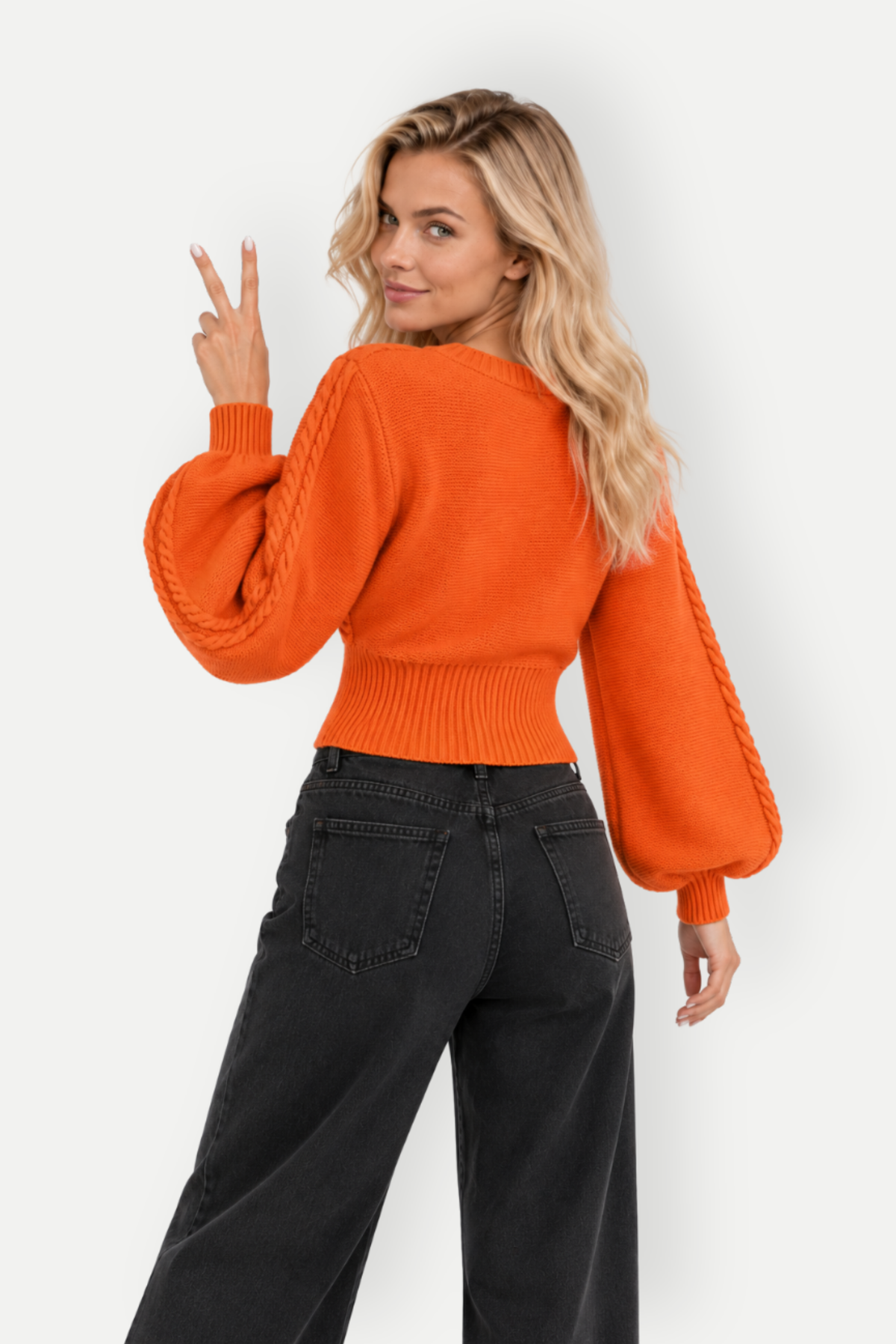 Xavira | Square Neck Knit Crop Sweater
