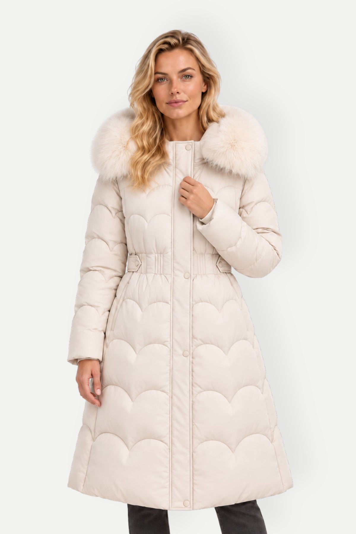 Margaux | Fur Collar Long Puffer Jacket