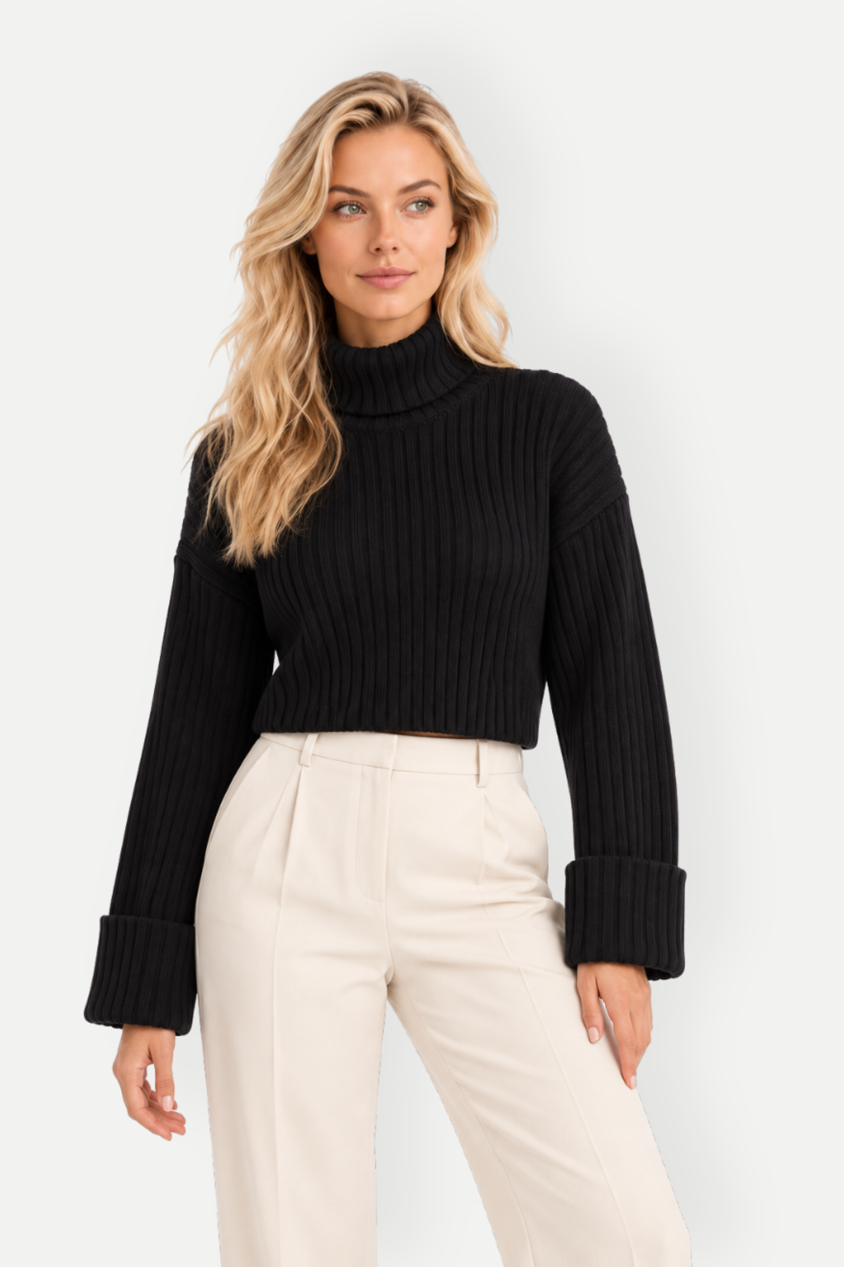 Isla | Ribbed Turtleneck Sweater