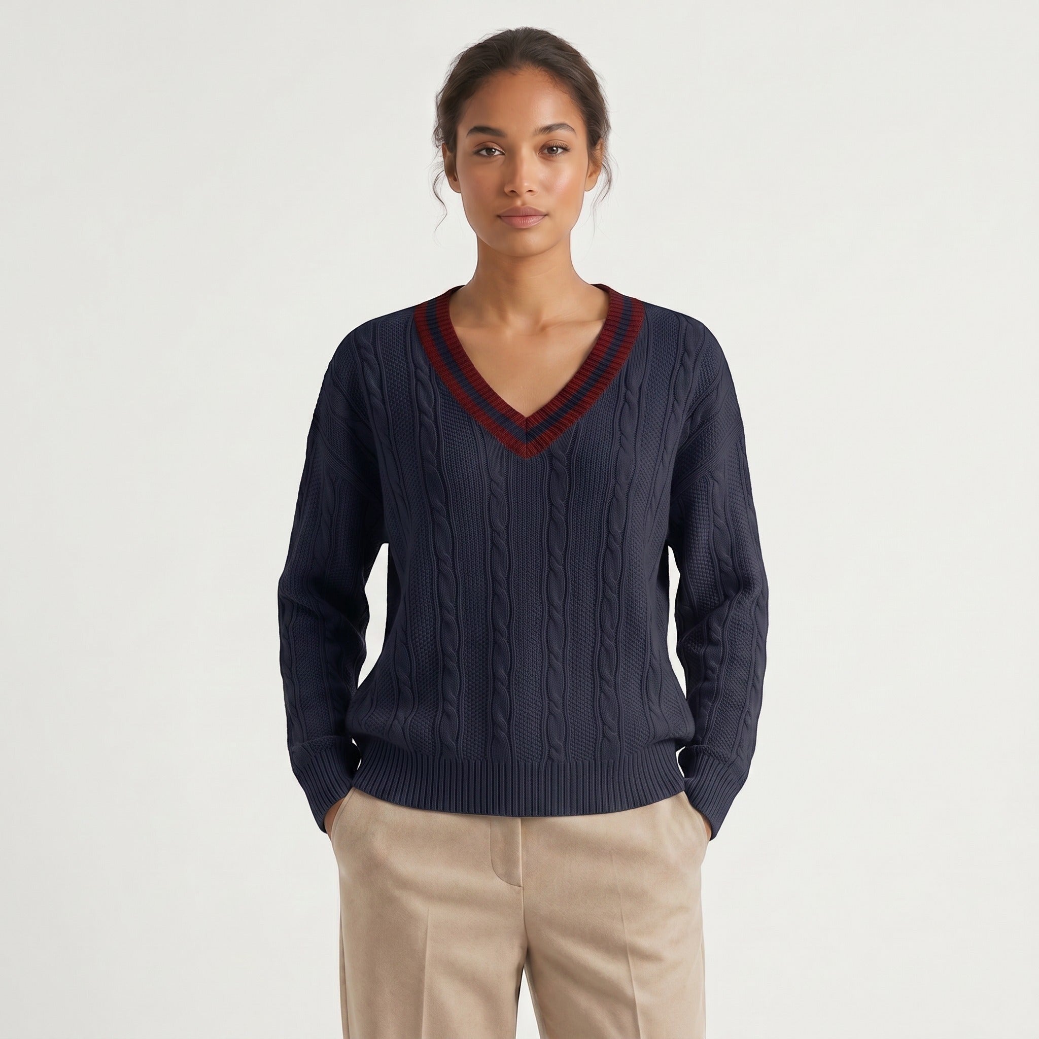 Norielle Women’s Acrylic V-Neck Pullover Classic Fit