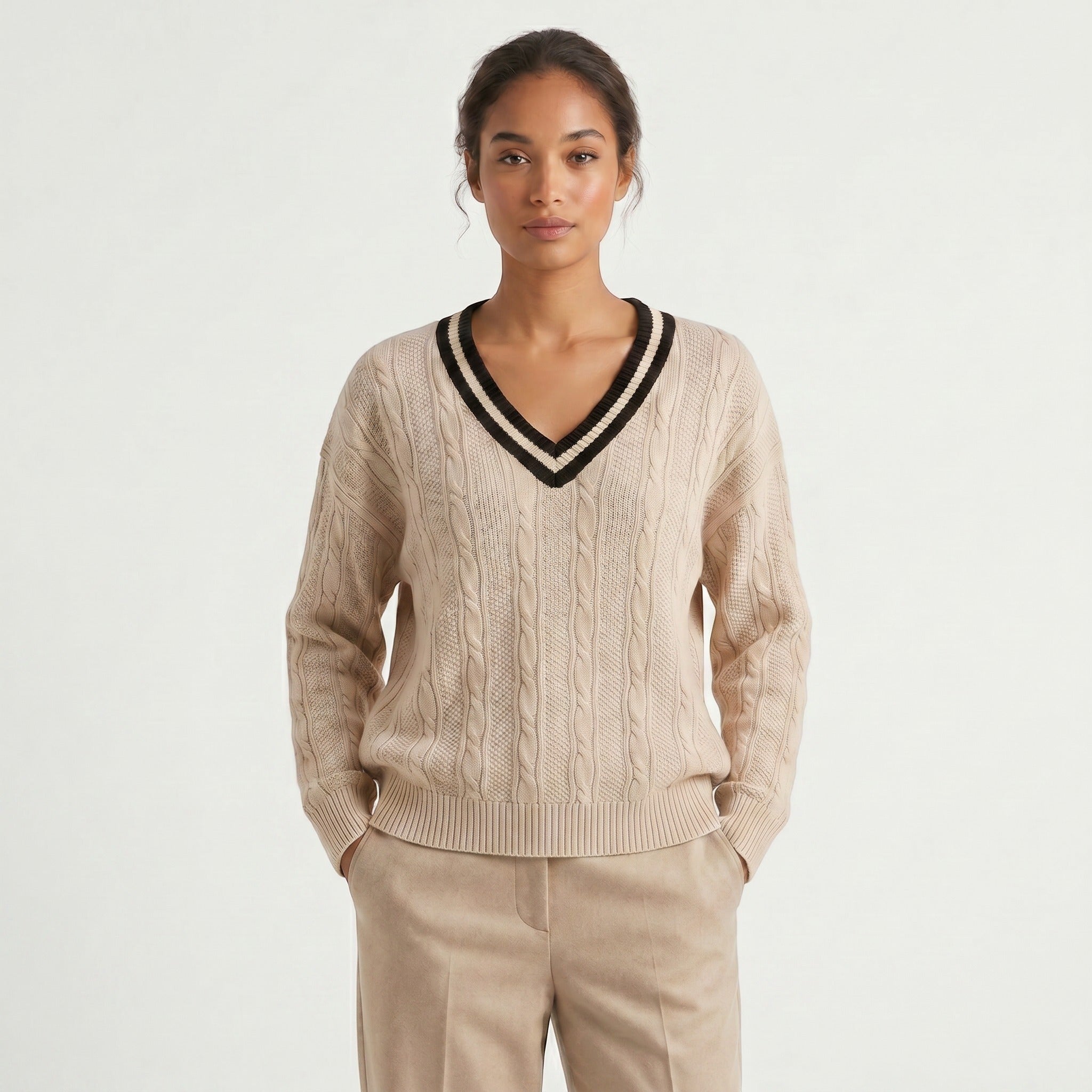 Norielle Women’s Acrylic V-Neck Pullover Classic Fit
