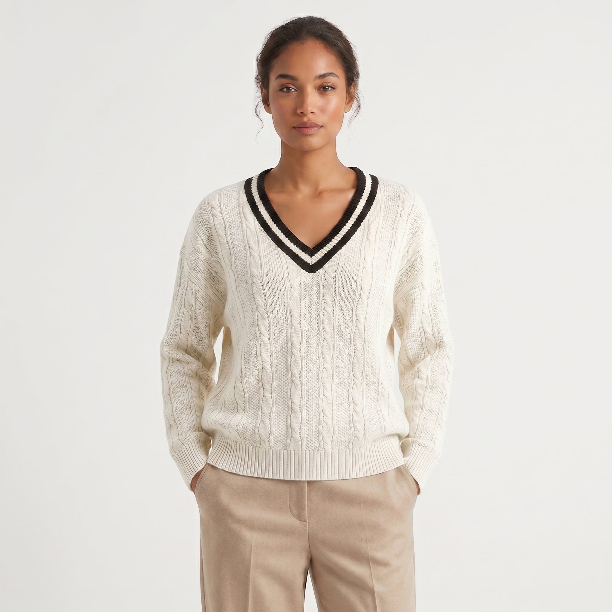 Norielle Women’s Acrylic V-Neck Pullover Classic Fit