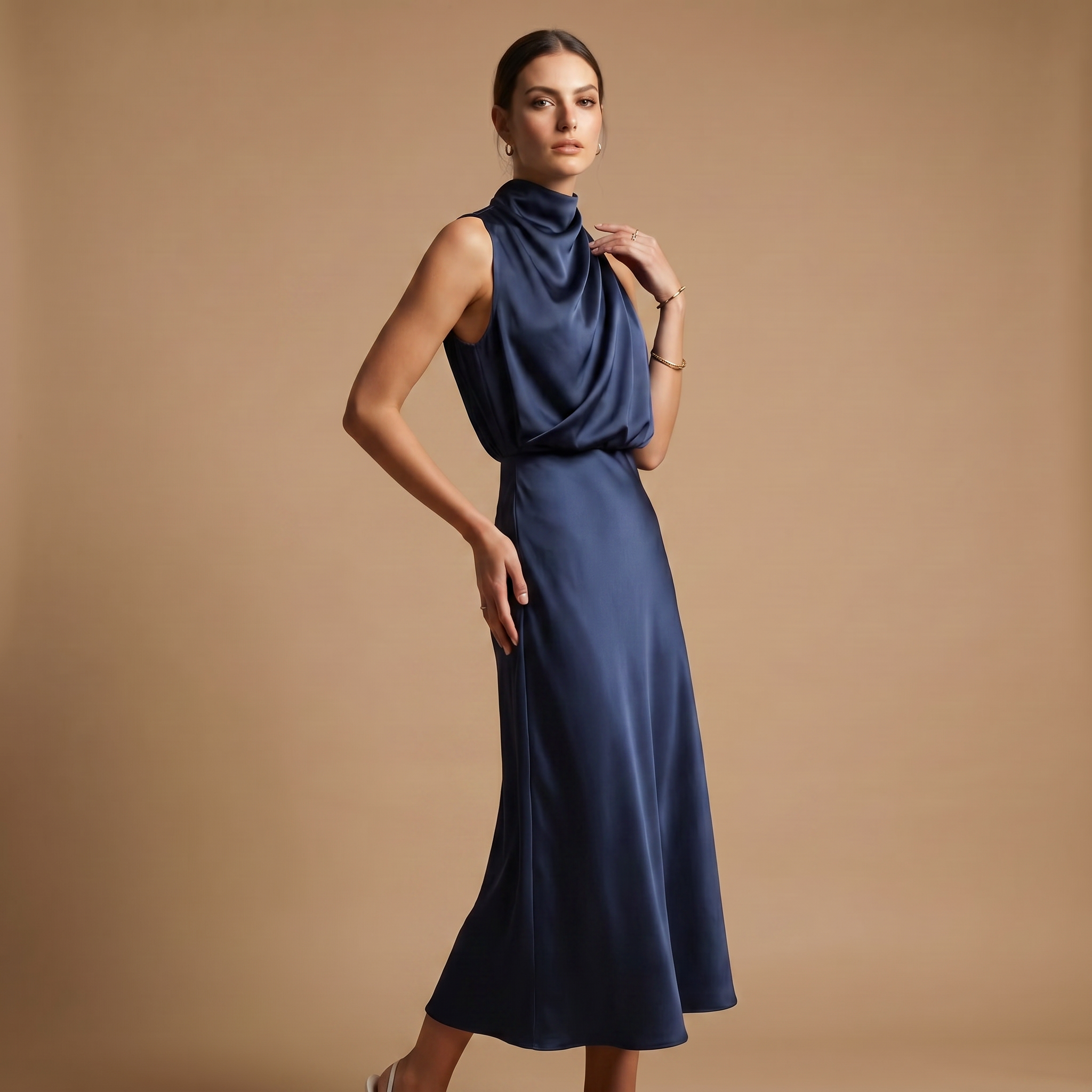 Norrielle Women’s Elegant Long Dress Sleeveless Formal Wear