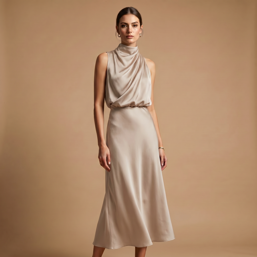 Norrielle Women’s Elegant Long Dress Sleeveless Formal Wear