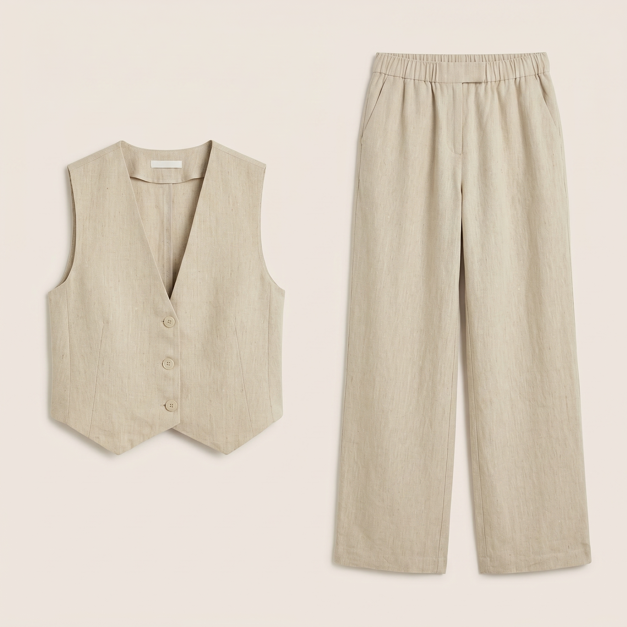 Norrielle Women’s Cotton Linen Sleeveless Trouser Set