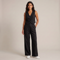 Norrielle Women’s Cotton Linen Sleeveless Trouser Set