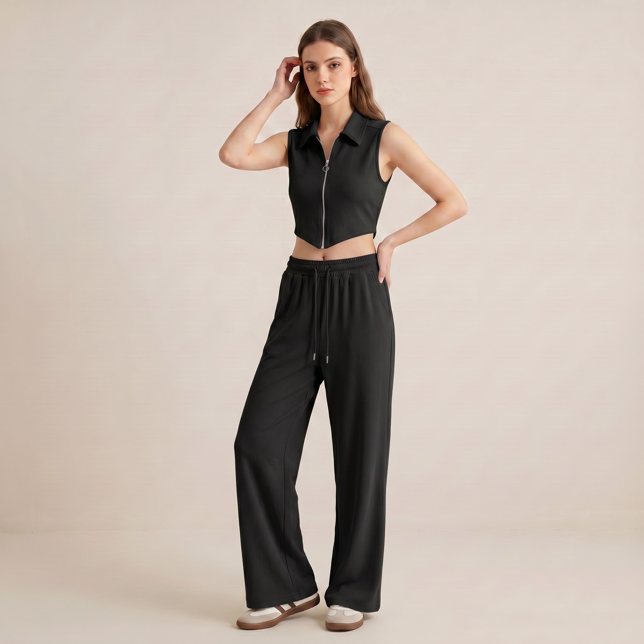 Norrielle Women’s Sleeveless Vest and Pants Summer Set