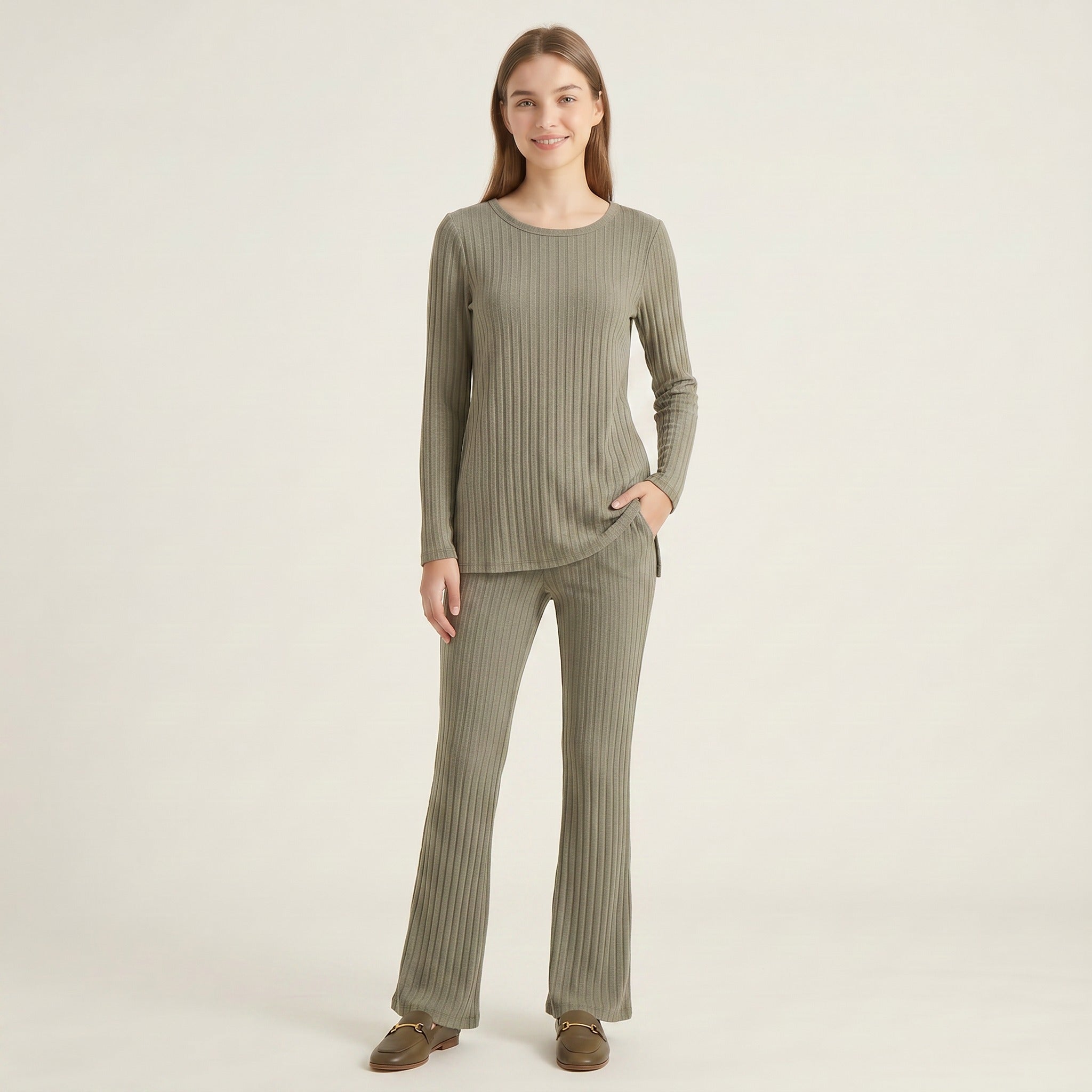 Norrielle Women’s Elegant Matching Top and Pants Outfit