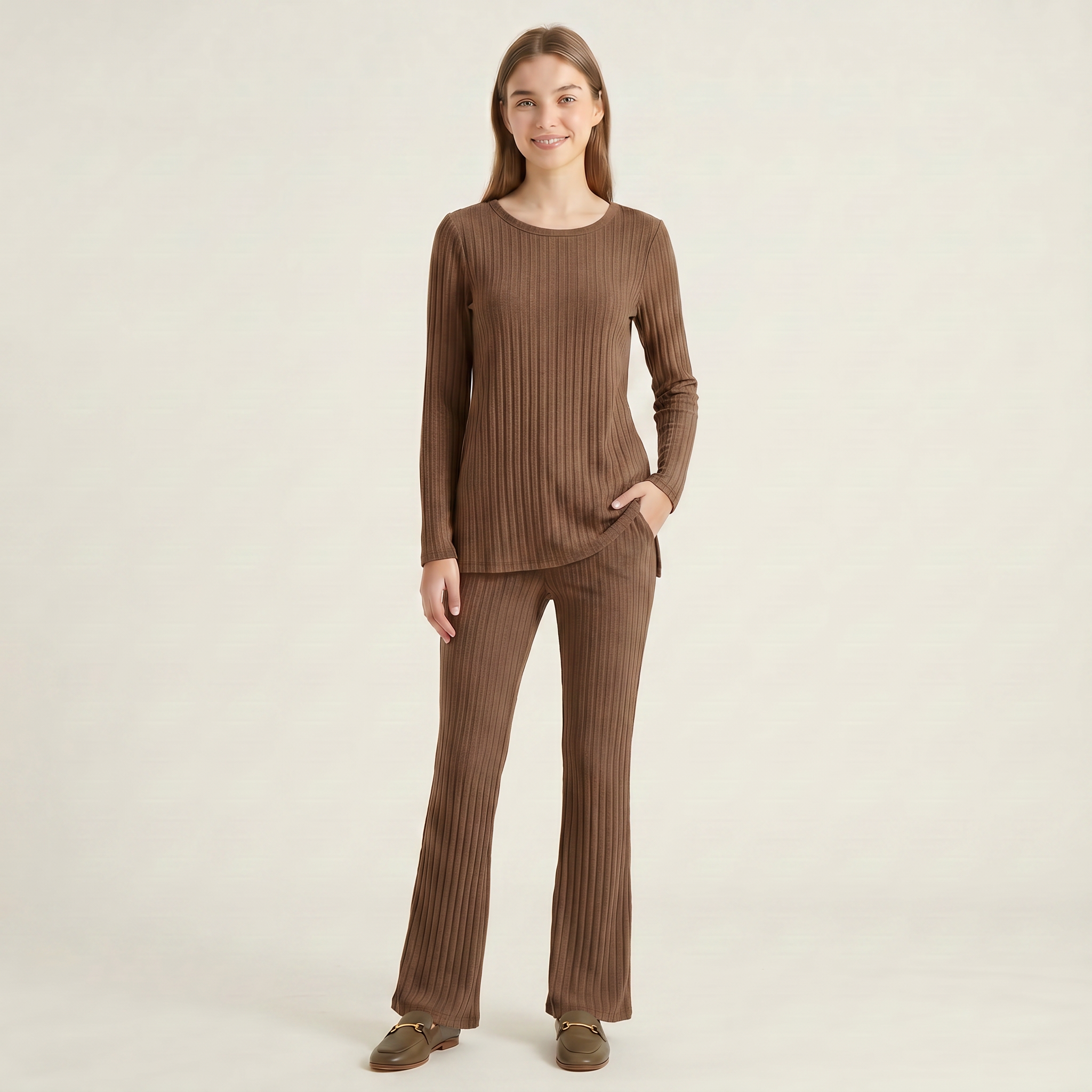 Norrielle Women’s Elegant Matching Top and Pants Outfit