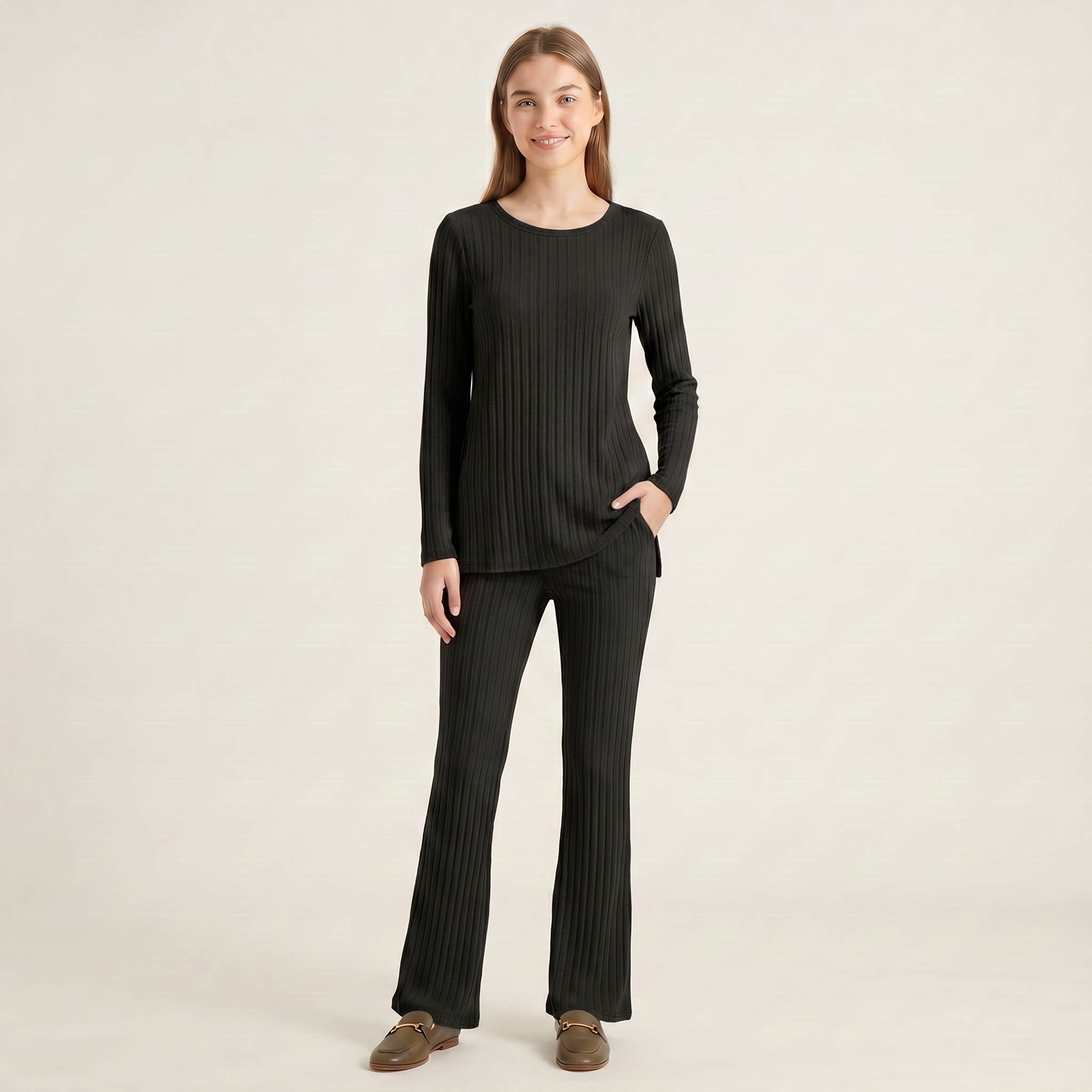 Norrielle Women’s Elegant Matching Top and Pants Outfit