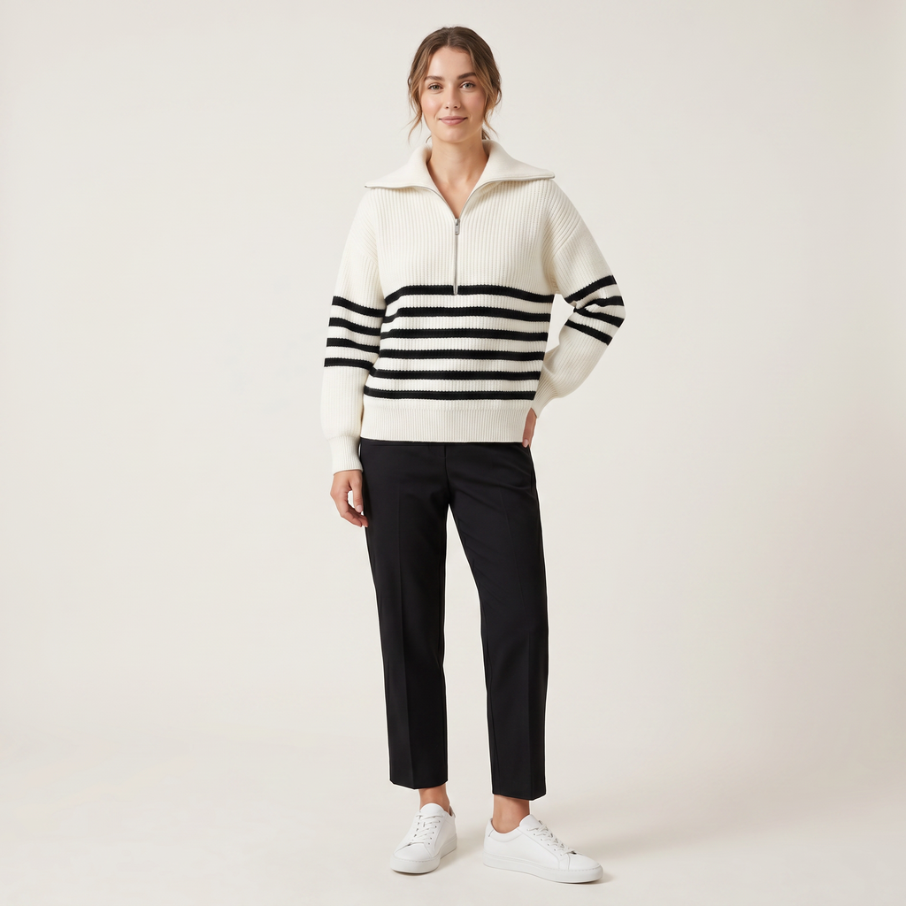 Norielle Women’s Striped Knit Pullover Casual Luxury
