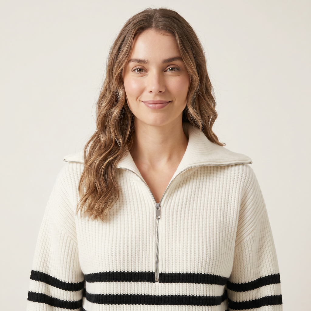 Norielle Women’s Striped Knit Pullover Casual Luxury