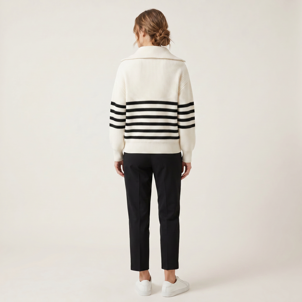 Norielle Women’s Striped Knit Pullover Casual Luxury